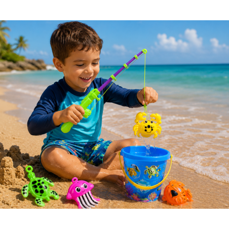 Juego De Pesca Animales Marinos 5 Piezas