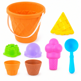 Cubo De Playa Cucurucho Con 8 Piezas De Eurojuguetes 2