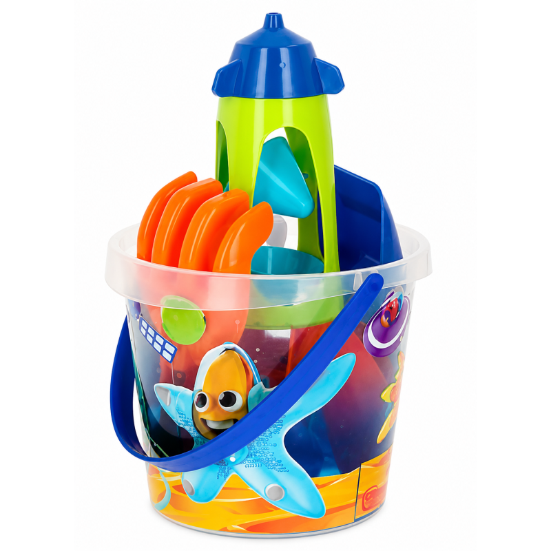 Cubo De Playa Mr. Craby Astronauta 4 Piezas De Colorbaby