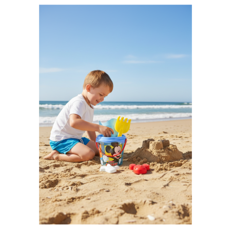 Cubo De Playa Con Mochila Mickey Mouse 7 Piezas