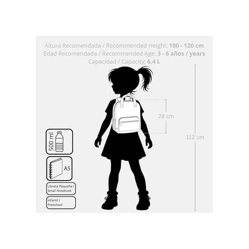 Mochila Escolar Unicorn Paradise 28 Cm Adaptable A Carro
