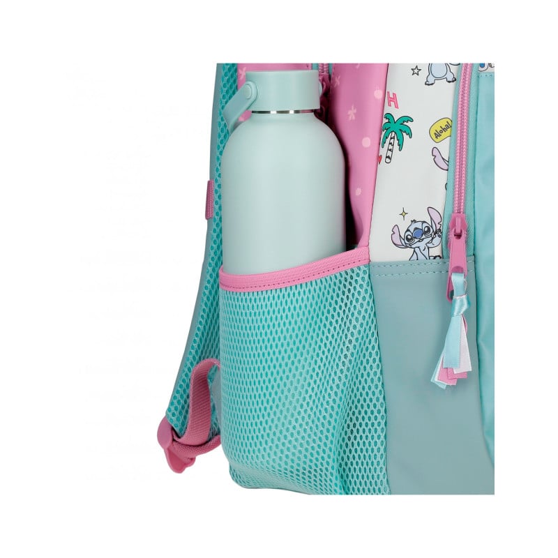 Mochila Escolar Stitch Little Destruction 42 Cm Adaptable A Carro