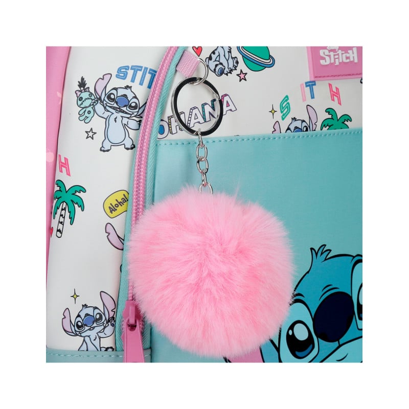 Mochila Escolar Stitch Little Destruction 42 Cm Adaptable A Carro