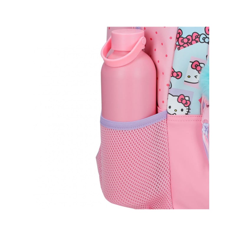 Mochila Escolar Hello Kitty Bows 42 Cm Adaptable A Carro