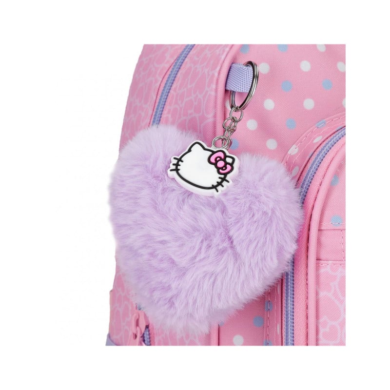 Mochila Infantil Hello Kitty Hearts Dots 28 Cm