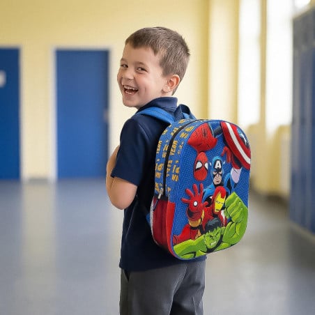 Mochila Infantil 3D Avengers 31 Cm
