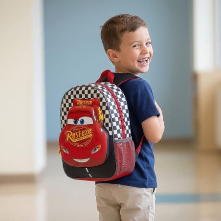 Mochila Infantil 3D Cars 31 Cm