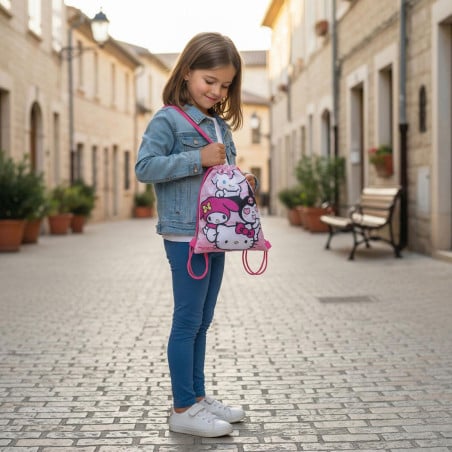 Saquito Escolar Hello Kitty