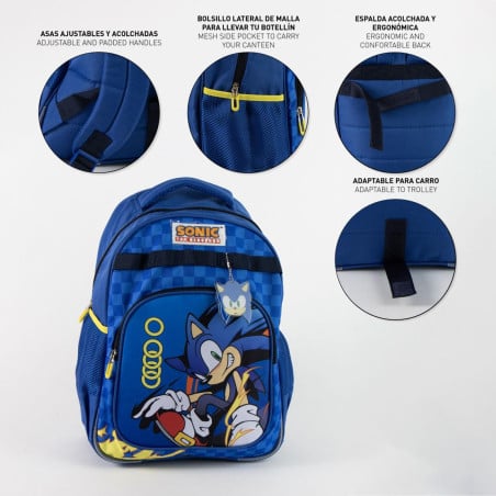 Mochila Escolar Sonic 42 Cm