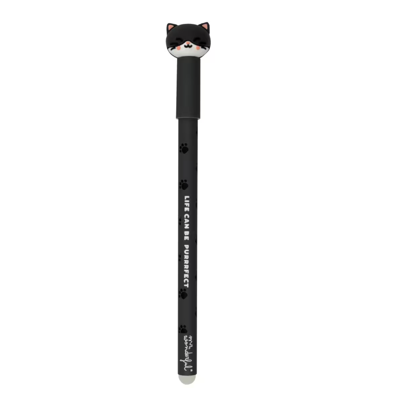 Mr. Wonderful Bolígrafo Borrable BO-BO Gato Negro De Mr. Wonderful