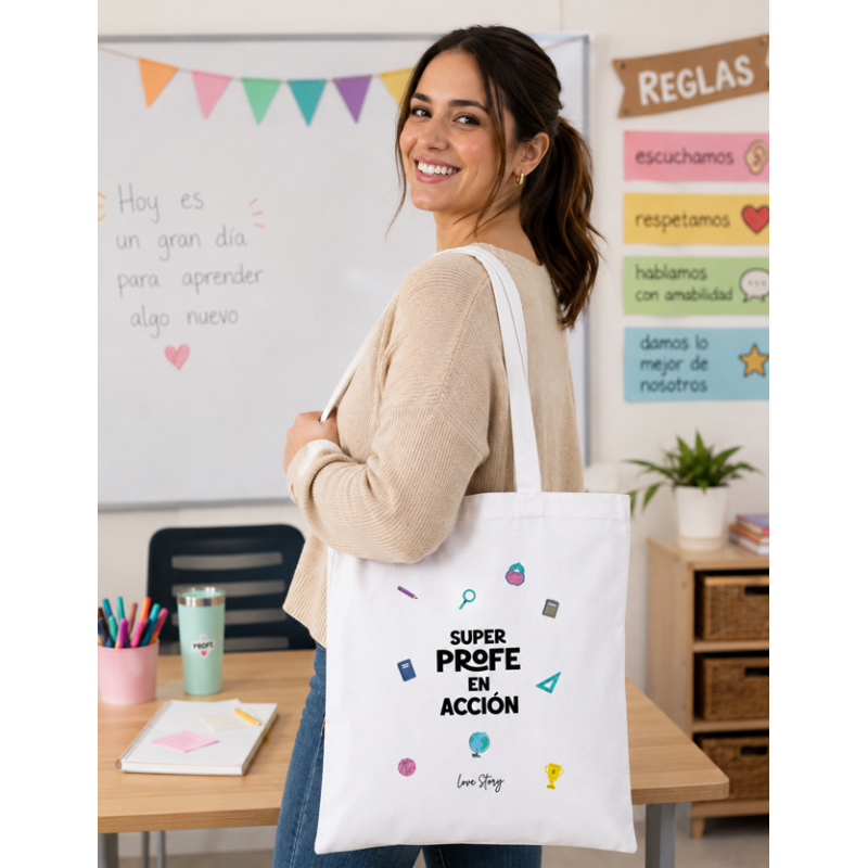 Bolsa De Tela Super Profe En Acción