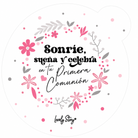 Tarjeta De Felicitación Sonrie, Sueña Y Celebra En Tu Primera Comunión De Creative Story