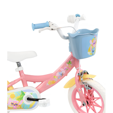 Bicicleta Infantil Stitch Y Angel 12 Pulgadas 3 Años