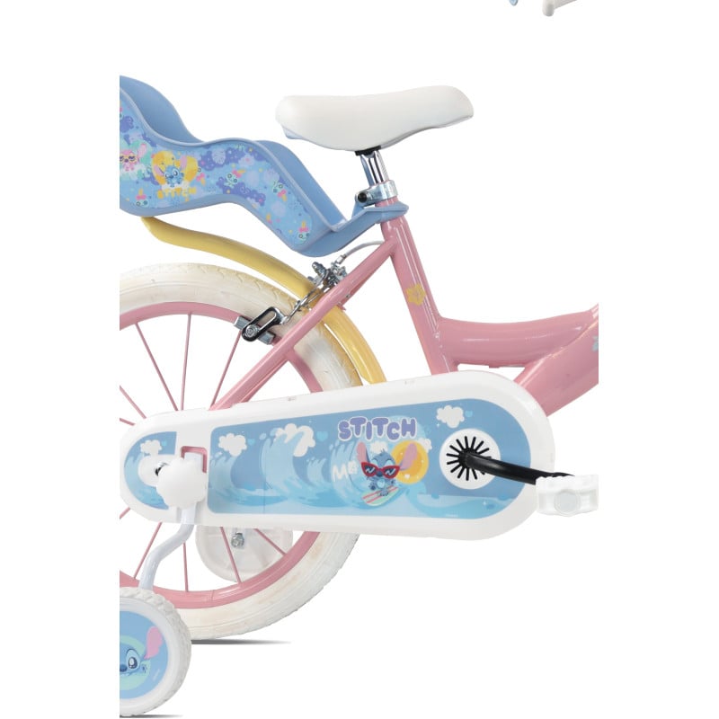 Bicicleta Infantil Stitch Y Angel 14 Pulgadas...