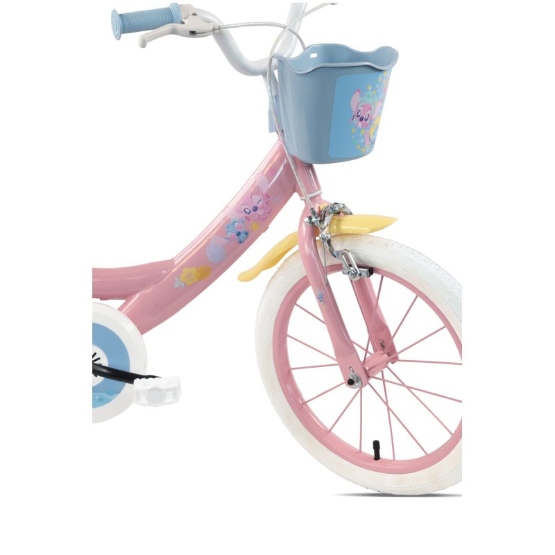 Bicicleta Infantil Stitch Y Angel 14 Pulgadas...