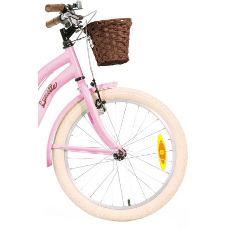 Bicicleta Infantil Retro Rosa Aurelia 20 Pulgadas 6-9 Años