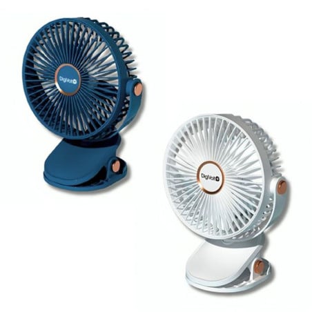 Digivolt Ventilador De Sobremesa Con Clip Recargable 21 cm