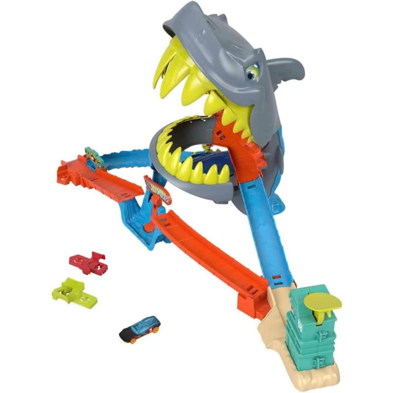 Hot Wheels Pista City Playa Del Tiburón Mordedor