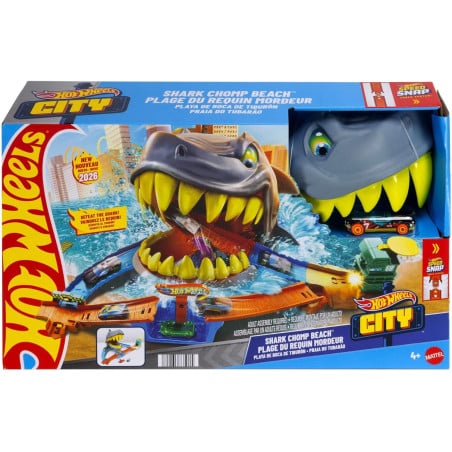 Hot Wheels Pista City Playa Del Tiburón Mordedor