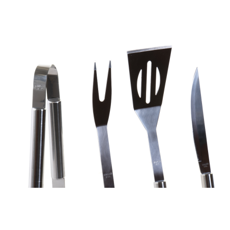 Set 5 Piezas Inox Aluminio Barbacoa Con Maletín