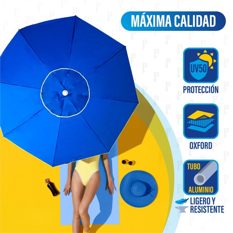 Sombrilla De Playa Arenales 2 Metros