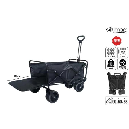 Carro Playa Plegable 90x50x55 cm
