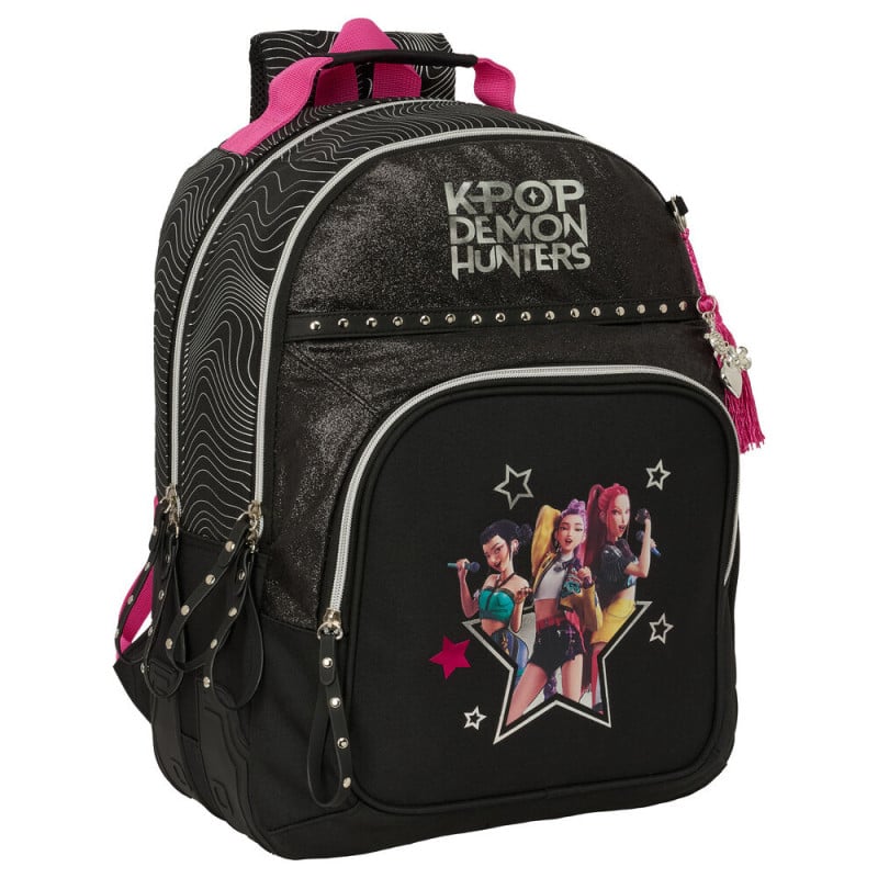 Mochila Escolar Doble K-Pop Huntrix Energy 42 Cm De Safta
