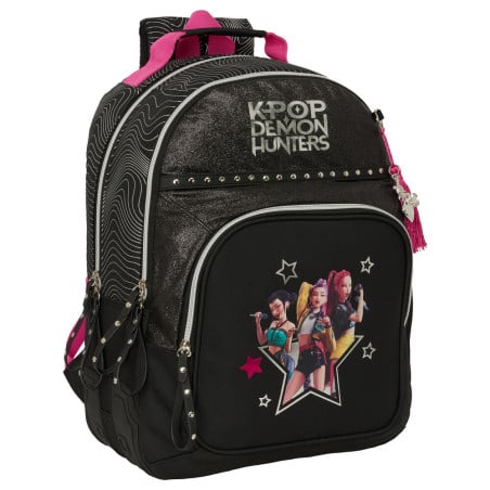 Mochila Escolar Doble K-Pop Huntrix Energy 42 Cm De Safta