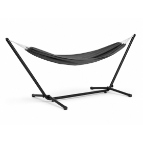 Hamaca Gris Con Soporte 200x150 Cm De Fornor