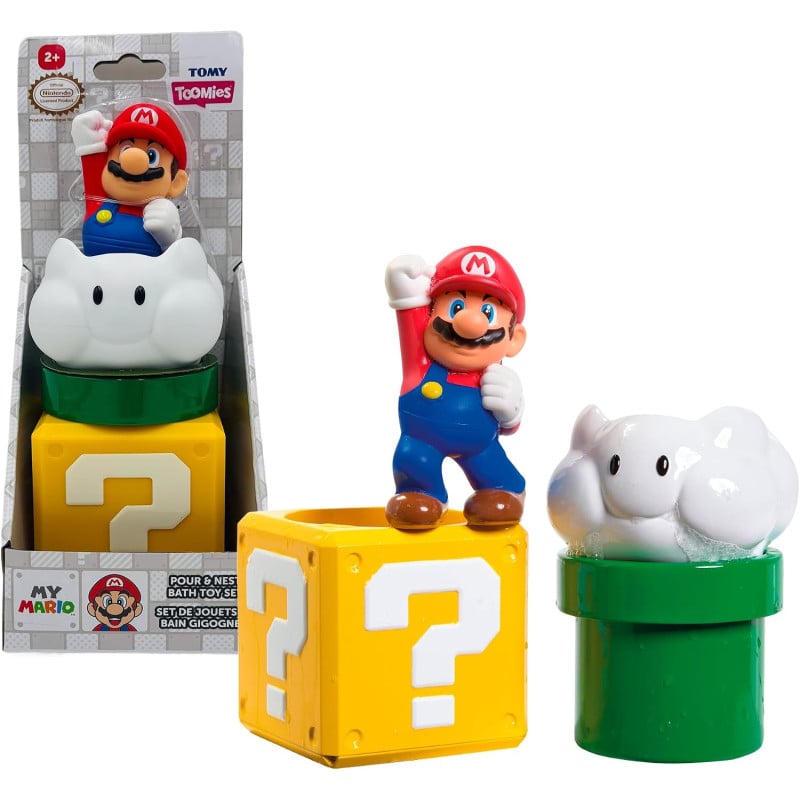 Super Mario Set Apila Y Vierte Agua De Bizak