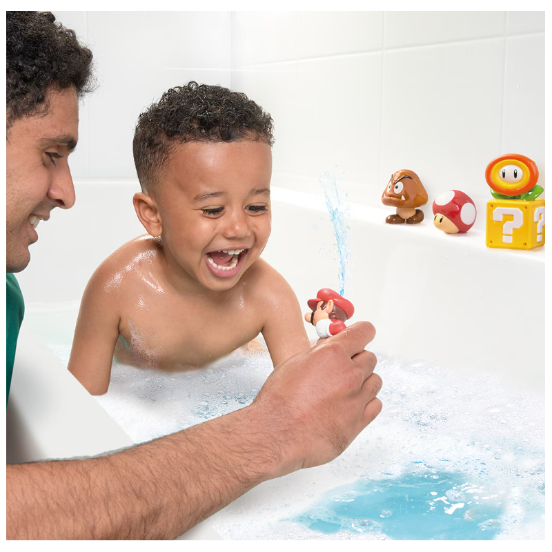 Super Mario Pack De Figuras Para El Baño Surtido