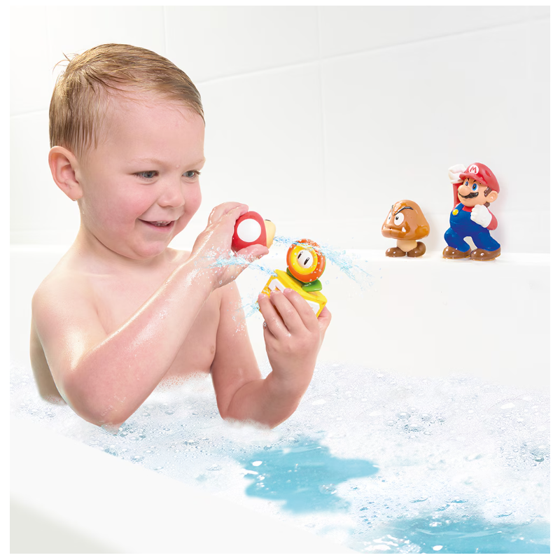 Super Mario Pack De Figuras Para El Baño Surtido