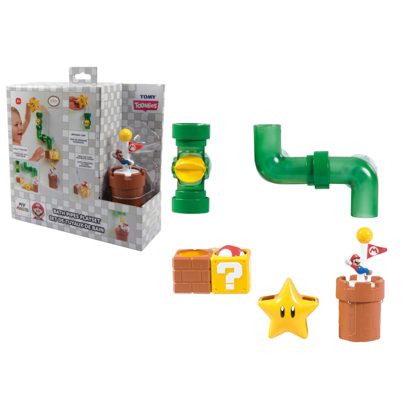 Super Mario Set De Tuberias Para El Baño De Bizak