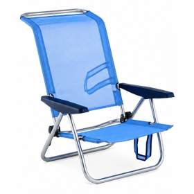 Silla Playa Eredu Alum/Textileno 3 Posiciones Con Asa
