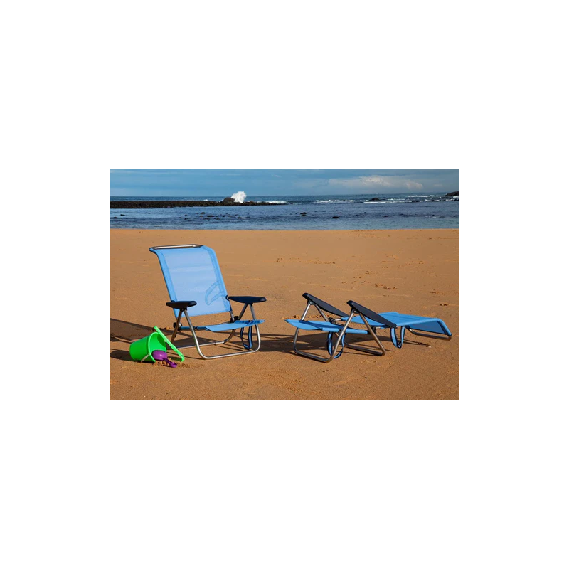 Silla Playa Eredu Alum/Textileno 3 Posiciones Con Asa
