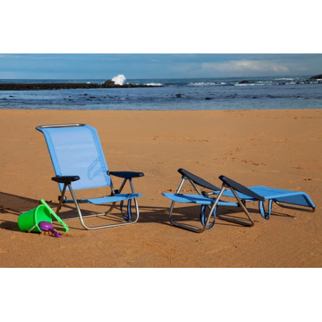 Silla Playa Eredu Alum/Textileno 3 Posiciones Con Asa