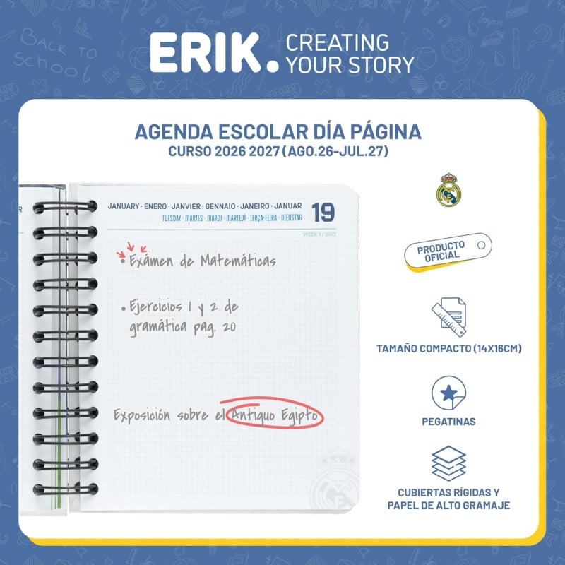 Agenda Escolar 26/27 Real Madrid