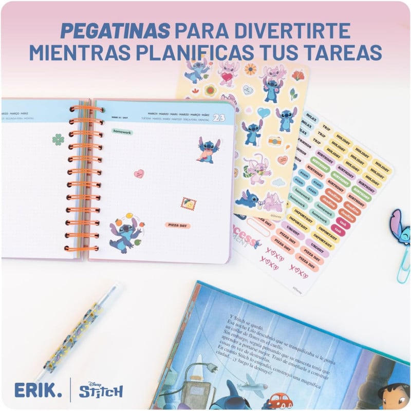 Agenda Escolar 26/27 Stitch Y Angel