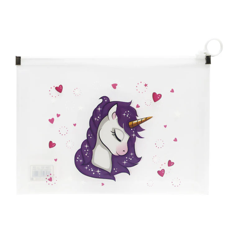 Portadocumentos Con Cremallera Unicornios Surtido De Papelería