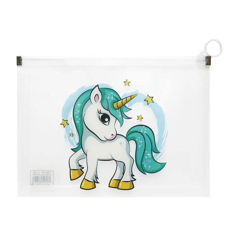 Portadocumentos Con Cremallera Unicornios Surtido