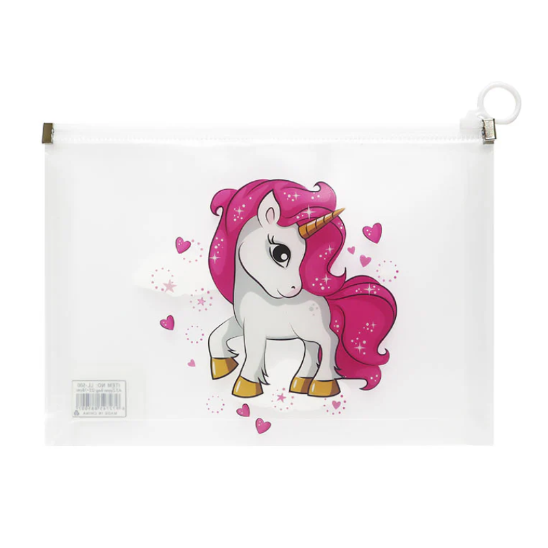 Portadocumentos Con Cremallera Unicornios Surtido