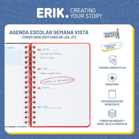 Agenda Escolar 26/27 Donde Está Wally?