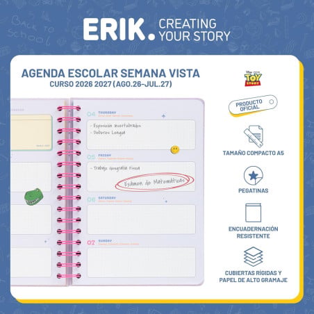 Agenda Escolar 26/27 Toy Story 5