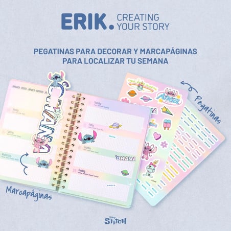 Agenda Escolar 26/27 Disney Stitch Y Angel