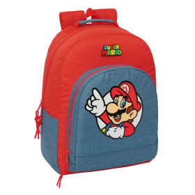 Mochila Escolar Super Mario Adaptable A Carro 32 Cm De Safta