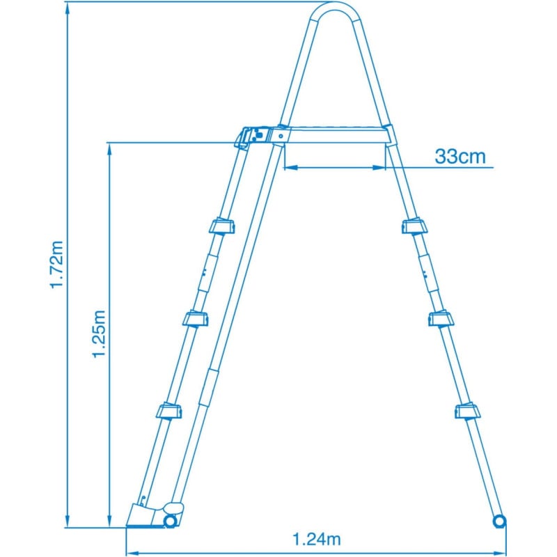 Intex Escalera Escalones Removibles Piscina