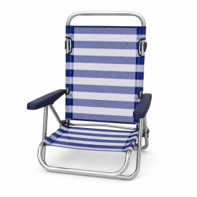 Silla Playa Eredu Alum/Textileno 3 Posiciones Con Asa