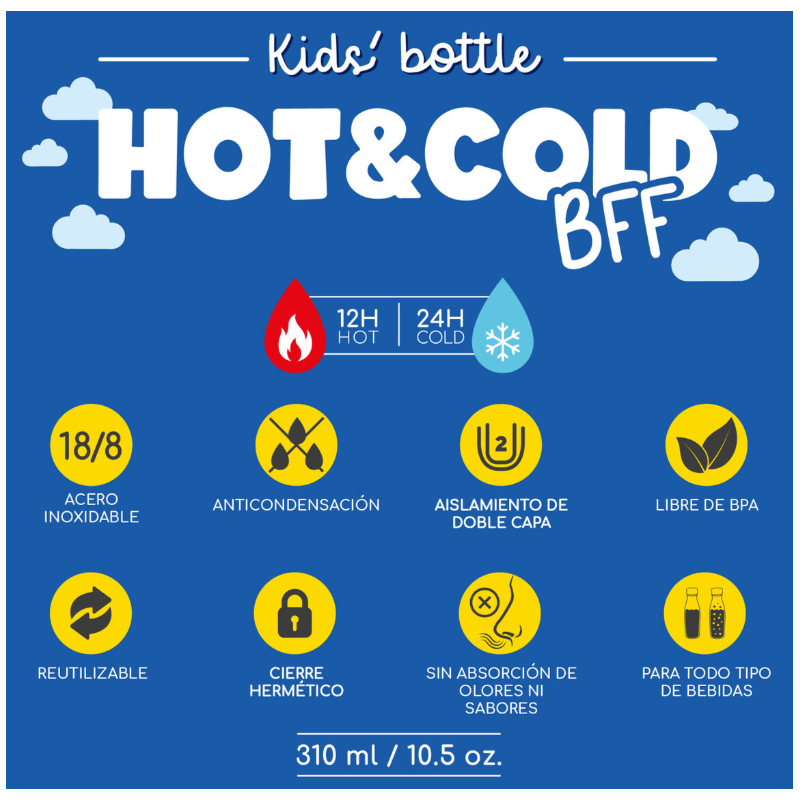 Botella Térmica Infantil Jirafa 310 Ml