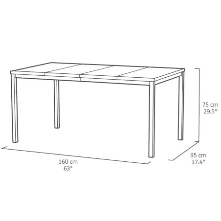 Mesa Porto Nogal 160CM