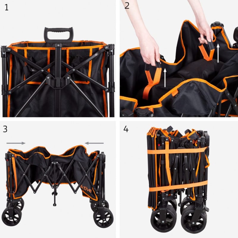 Carro De Playa Plegable XXL 125x94x58 Cm